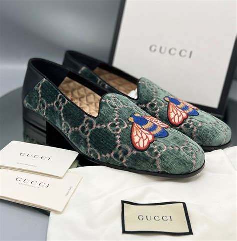 gucci mocassini velluto|Mocassini Gucci in Velluto Verde taglia 35 EU .